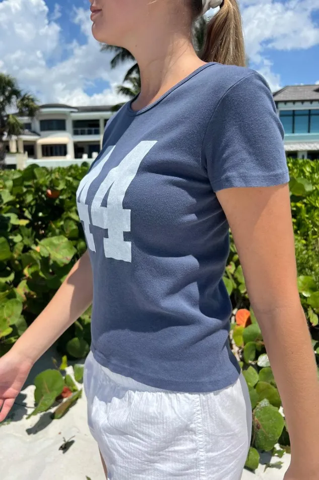 Hailie 44 Top Faded Blue Women Brandy Melville Tops