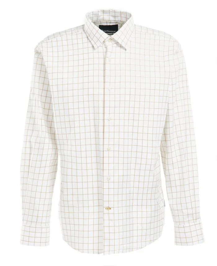 Hanstead Country Active Shirt Mid Olive Men Barbour Shirts