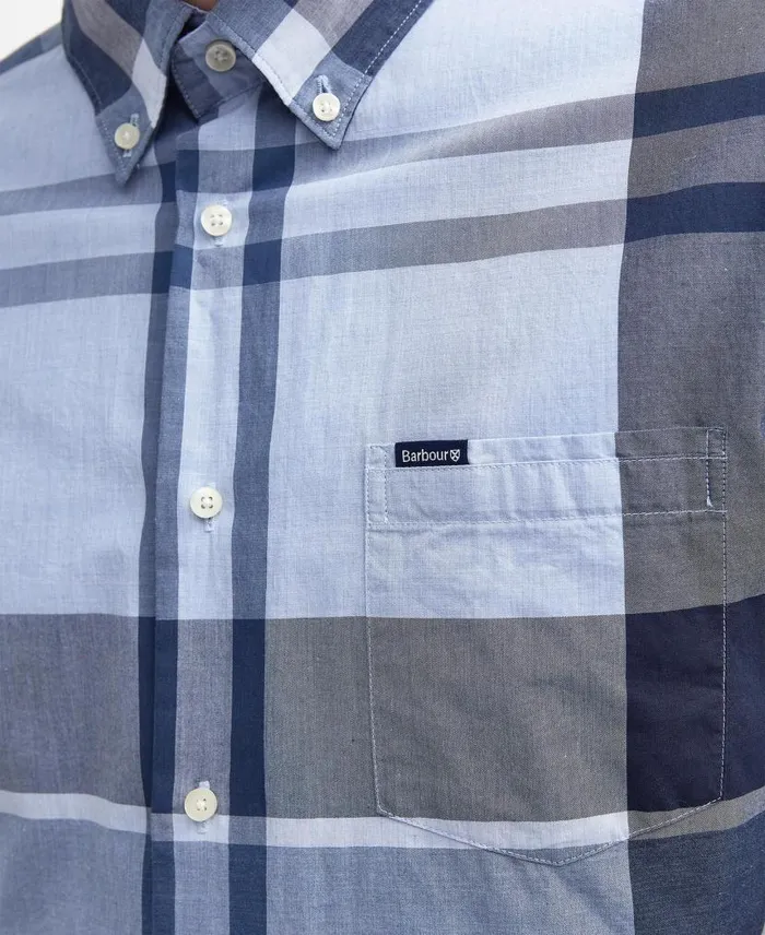 Harris Tailored LongSleeved Shirt Berwick Blue Tartan Men Barbour Shirts