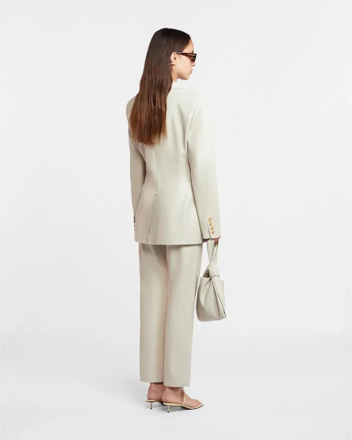 Hathi Okobor AltLeather Blazer Creme Women Nanushka Jackets and Blazers