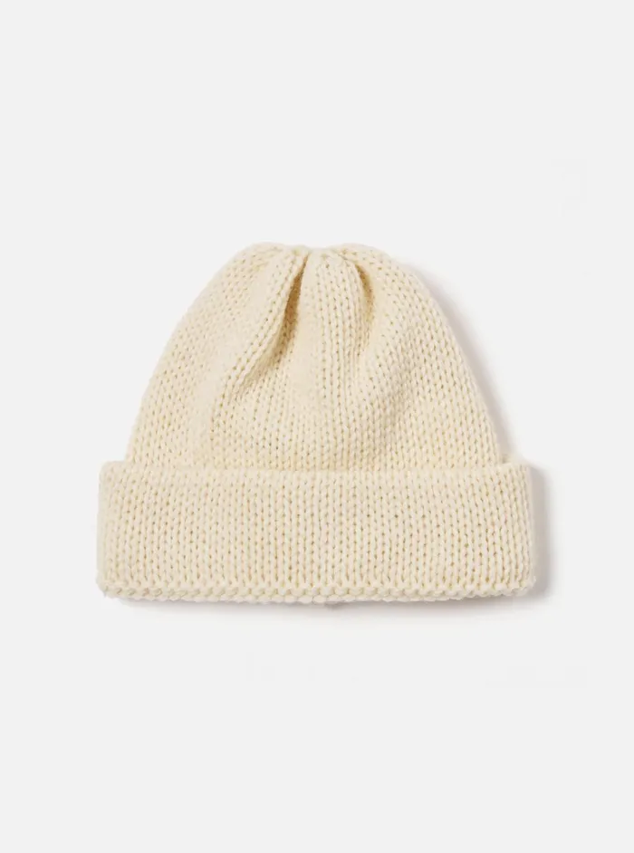 Hats Men Universal Works Universal Works Short Watch Cap In Ecru British Wool