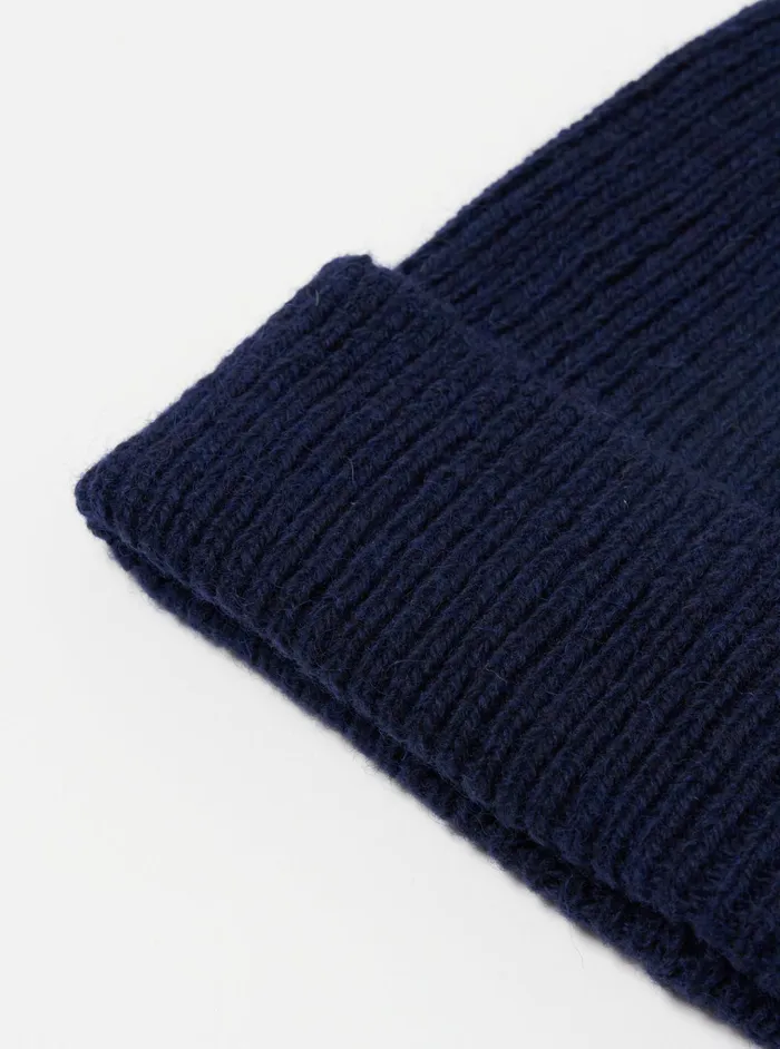 Hats Men Universal Works Universal Works Watch Cap In Navy Eco Wool