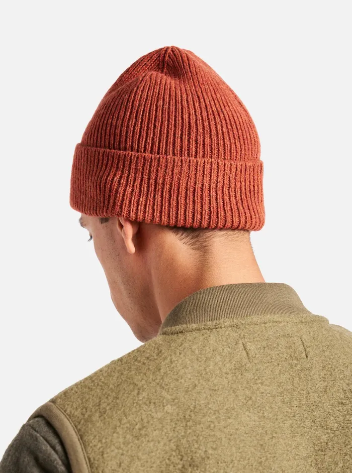 Hats Men Universal Works Universal Works Watch Cap In Orange Eco Wool