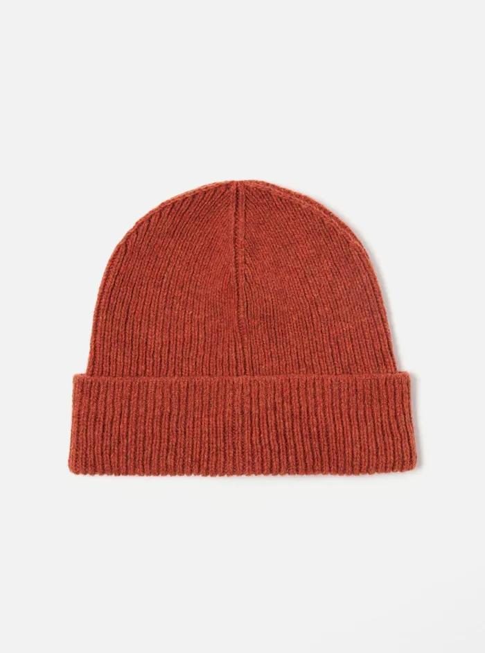 Hats Men Universal Works Universal Works Watch Cap In Orange Eco Wool