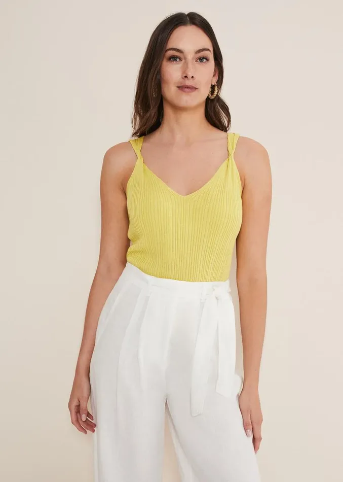 Hattie Knitted Vest Top Lime Women Phase Eight Knitwear