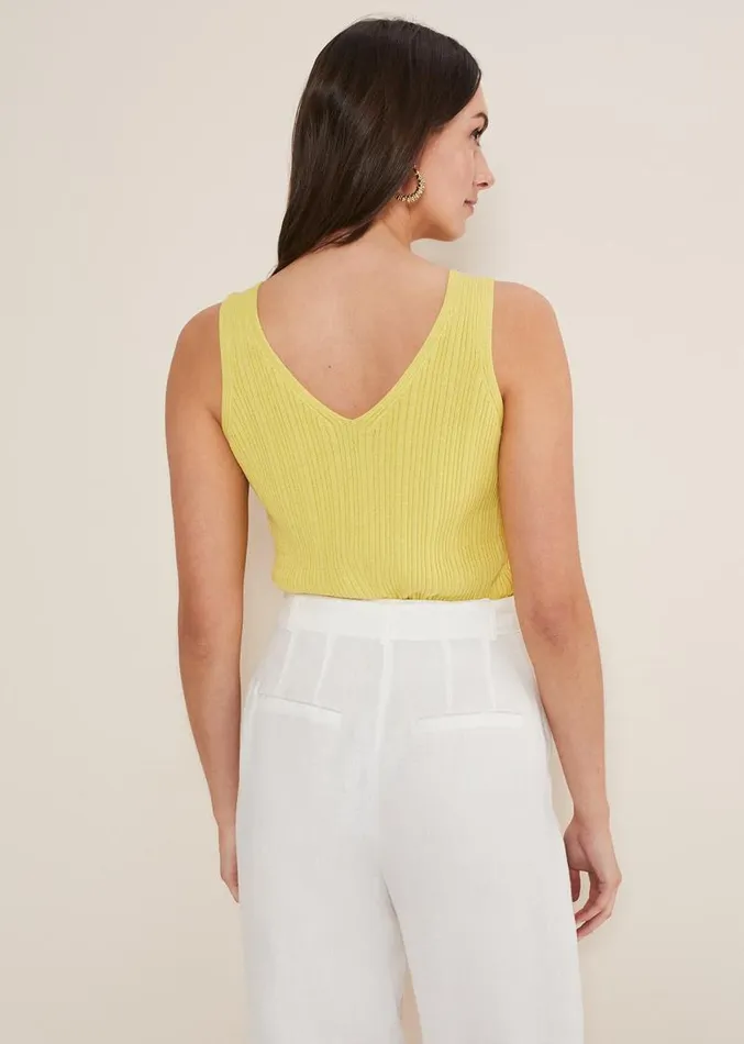 Hattie Knitted Vest Top Lime Women Phase Eight Knitwear