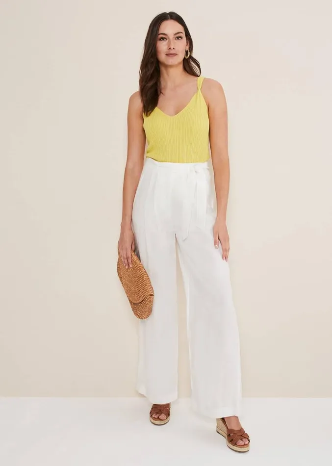 Hattie Knitted Vest Top Lime Women Phase Eight Knitwear