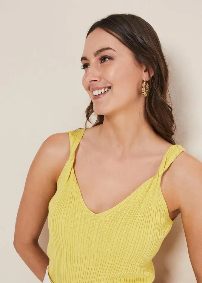 Hattie Knitted Vest Top Lime Women Phase Eight Knitwear