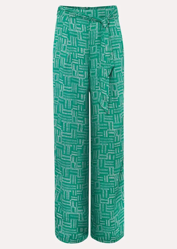 Hatty Wide Leg Trousers Greenstone Women Phase Eight Trousers