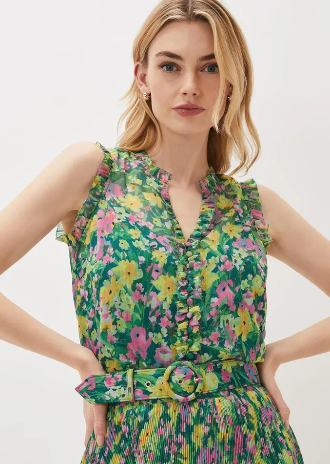 Heidi Printed Top Multicoloured Women Phase Eight Tops and TShirts