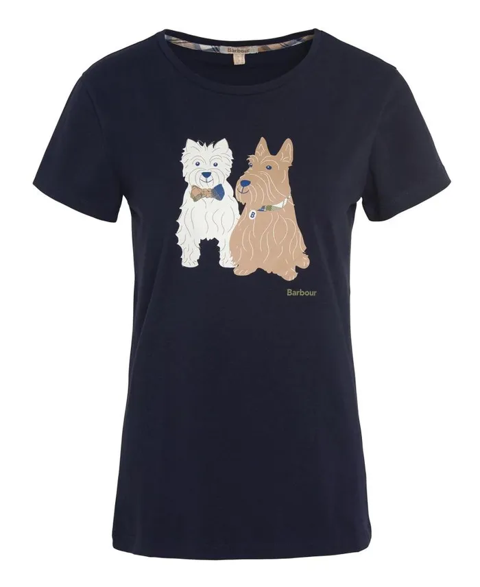Highlands TShirt Classic White Women Barbour TShirts