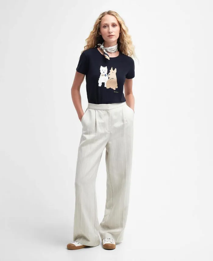 Highlands TShirt Classic White Women Barbour TShirts