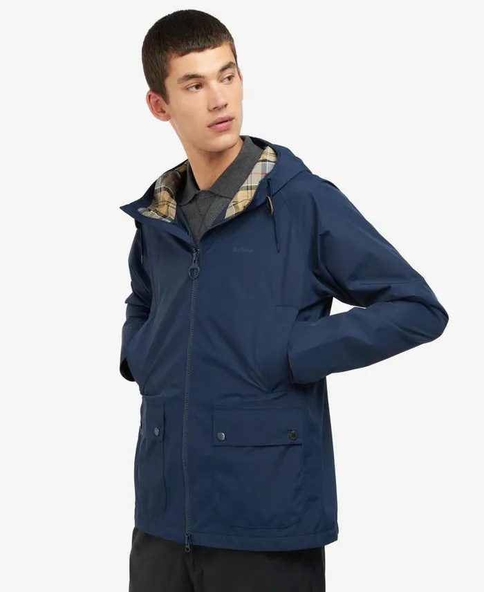 Hooded Domus Waterproof Jacket Navydress Men Barbour Waterproof Jackets
