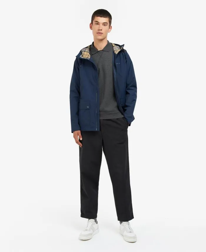 Hooded Domus Waterproof Jacket Navydress Men Barbour Waterproof Jackets