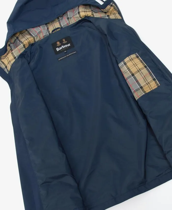 Hooded Domus Waterproof Jacket Navydress Men Barbour Waterproof Jackets