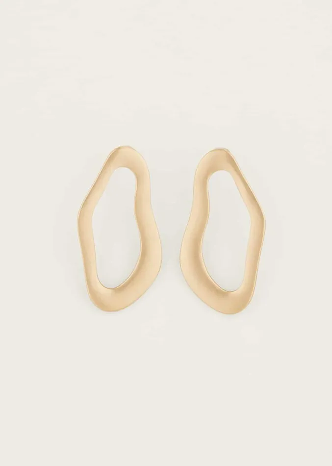 Irregular Shape Drop Earring Gold Women Phase Eight Jewellery