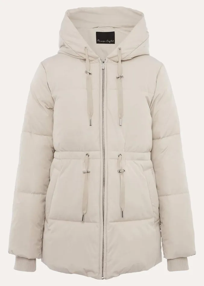 Isla Short Toggle Puffer Ecru Women Phase Eight Coats