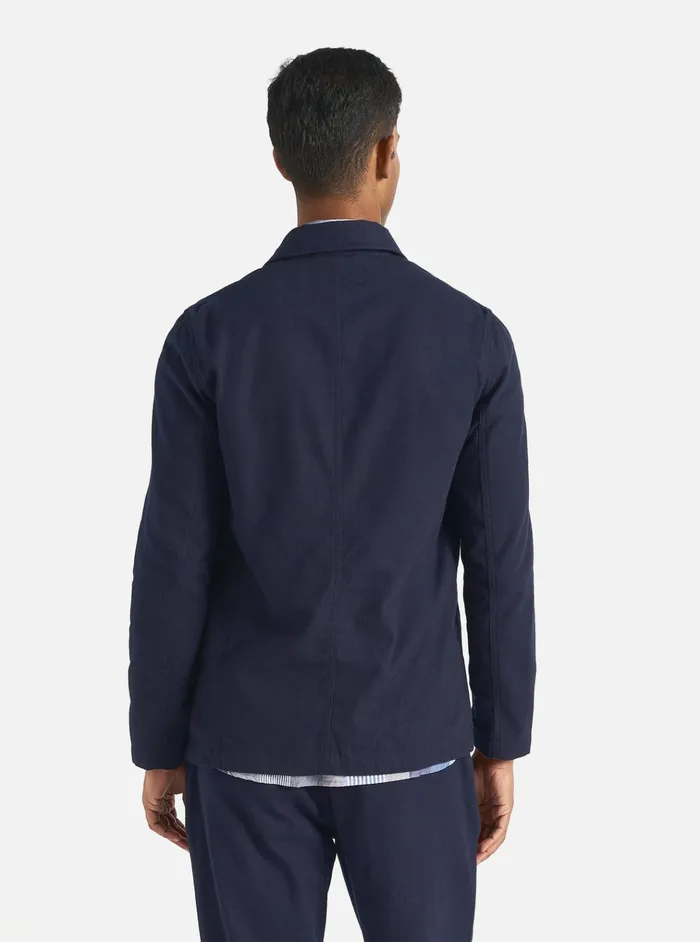 Jackets Men Universal Works Universal Works Bakers Jacket In Navy Brushed Moleskin