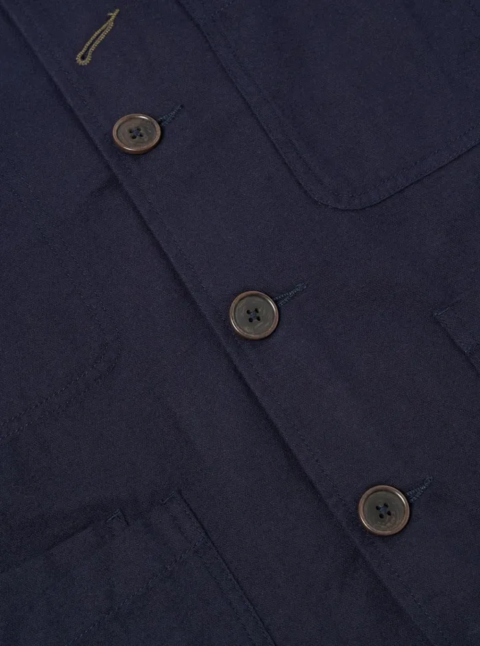 Jackets Men Universal Works Universal Works Bakers Jacket In Navy Brushed Moleskin