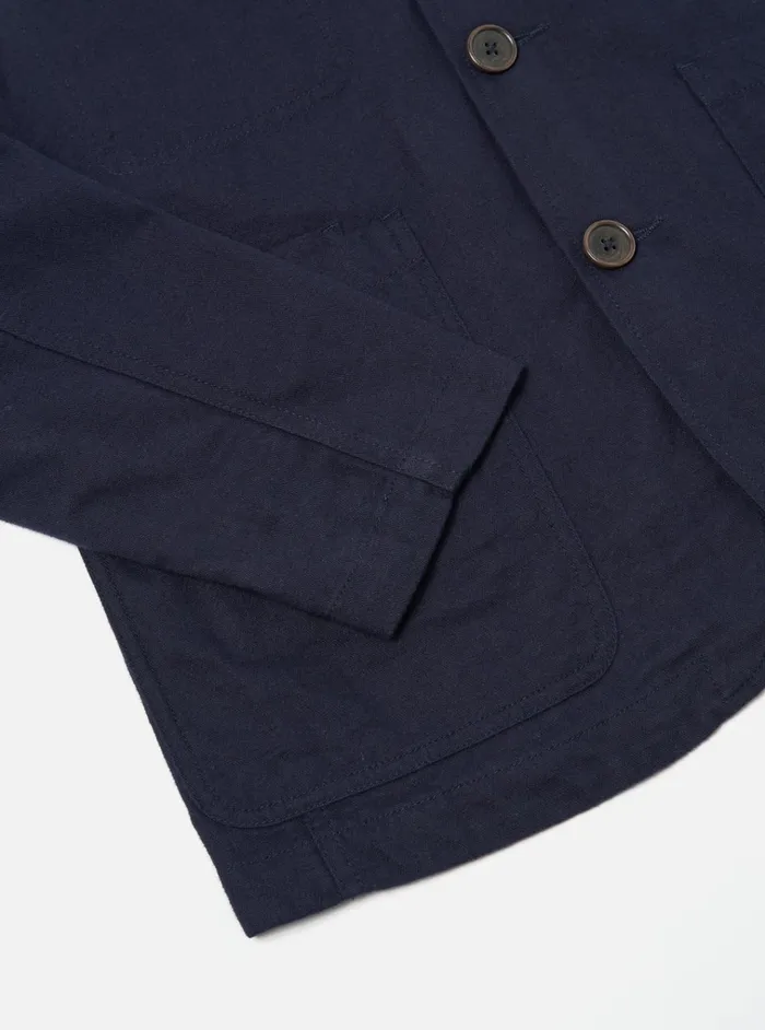 Jackets Men Universal Works Universal Works Bakers Jacket In Navy Brushed Moleskin