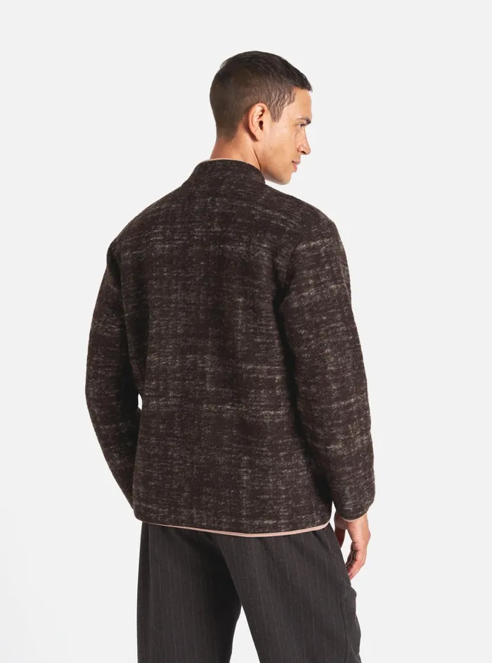 Jackets Men Universal Works Universal Works Climbing Jacket In Brown Marble Fleece