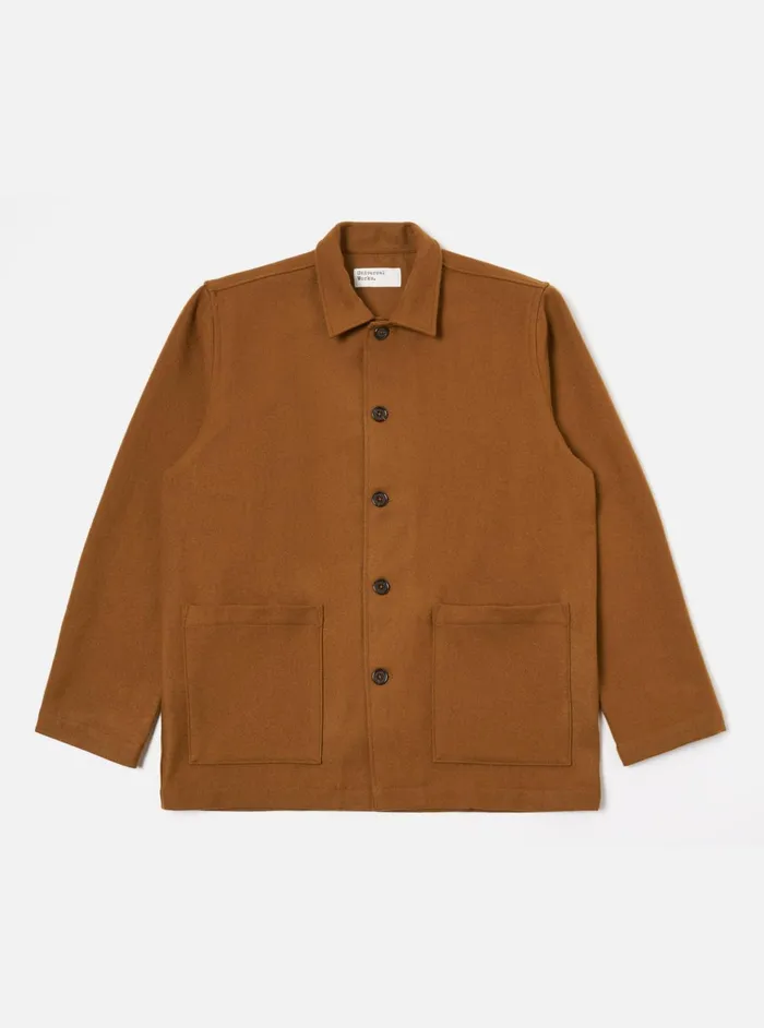 Jackets Men Universal Works Universal Works Easy Jacket In Camel Melton