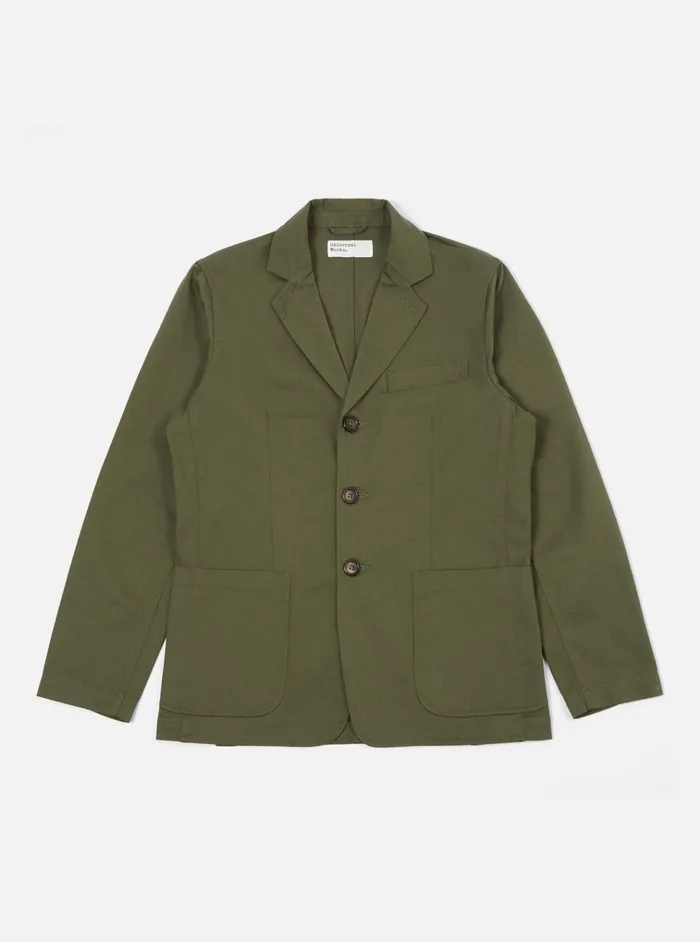 Jackets Men Universal Works Universal Works London Jacket In Light Olive Twill
