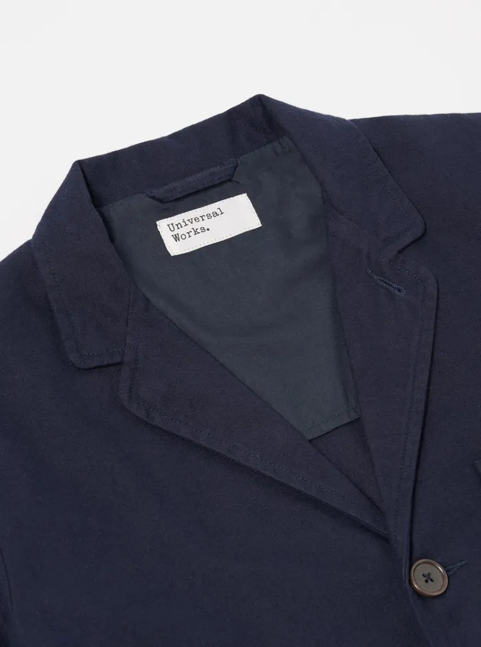 Jackets Men Universal Works Universal Works Three Button Jacket In Navy Brushed Moleskin