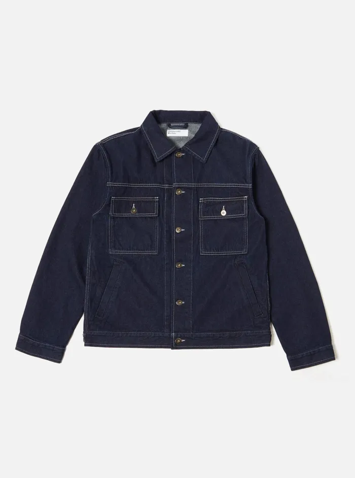 Jackets Men Universal Works Universal Works Trucker Jacket In 11oz Indigo Denim