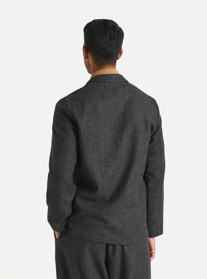 Jackets Men Universal Works Universal Works Two Button Jacket In Grey Anders Wool Upcycled