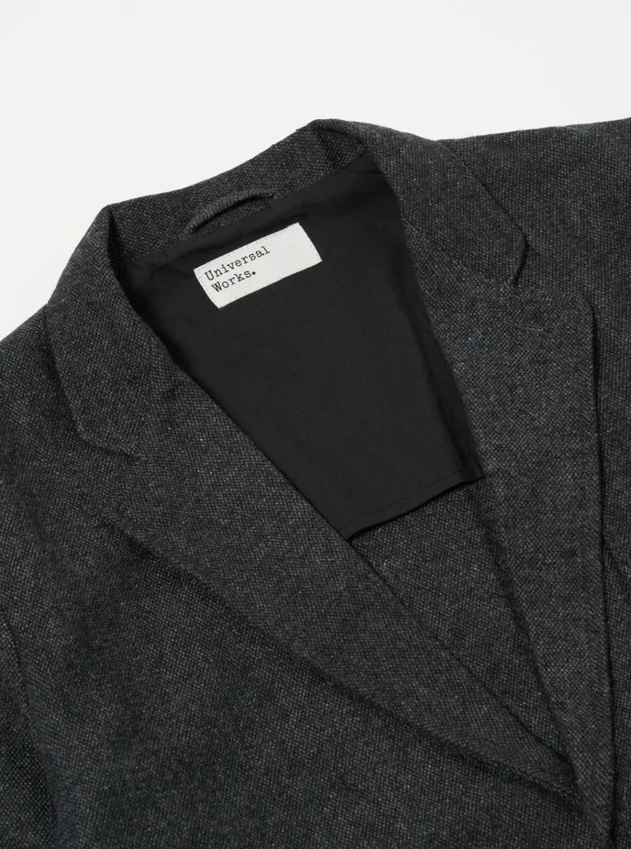 Jackets Men Universal Works Universal Works Two Button Jacket In Grey Anders Wool Upcycled