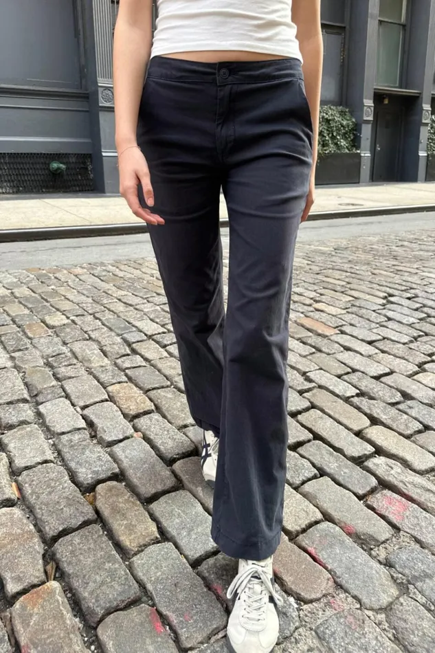 Jada Pants Classic Navy Women Brandy Melville Bottoms