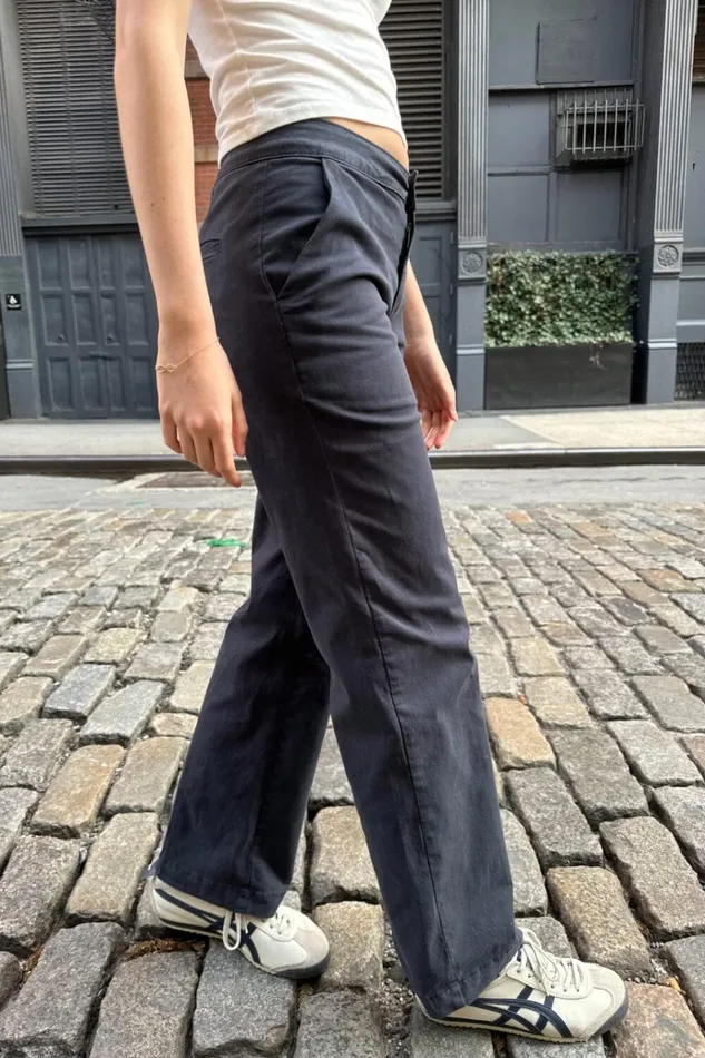 Jada Pants Classic Navy Women Brandy Melville Bottoms