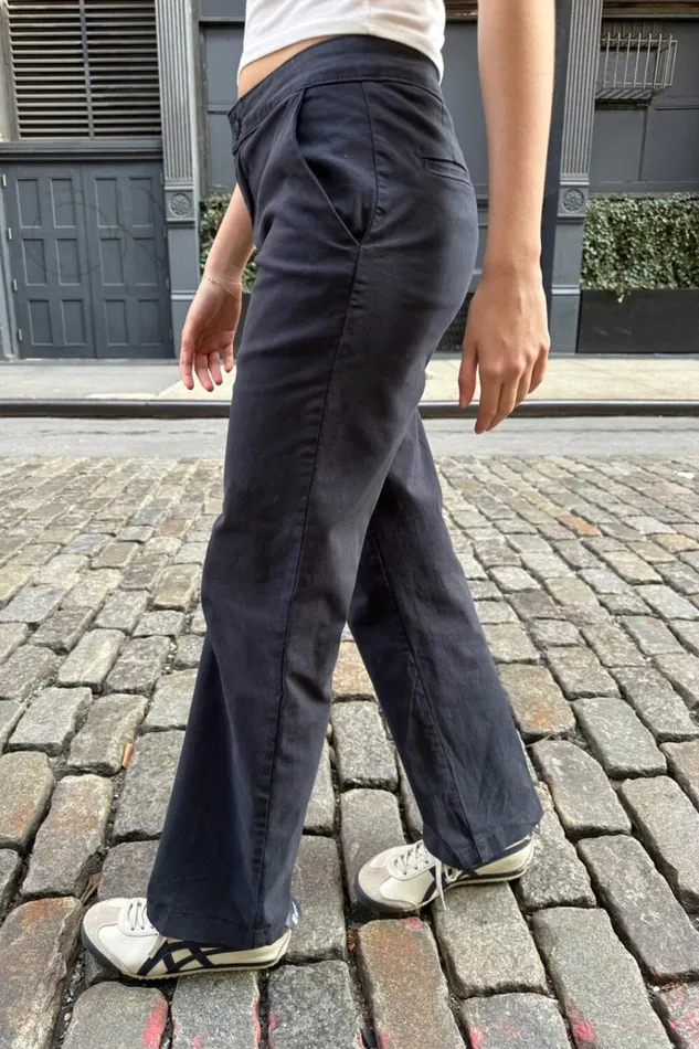 Jada Pants Classic Navy Women Brandy Melville Bottoms