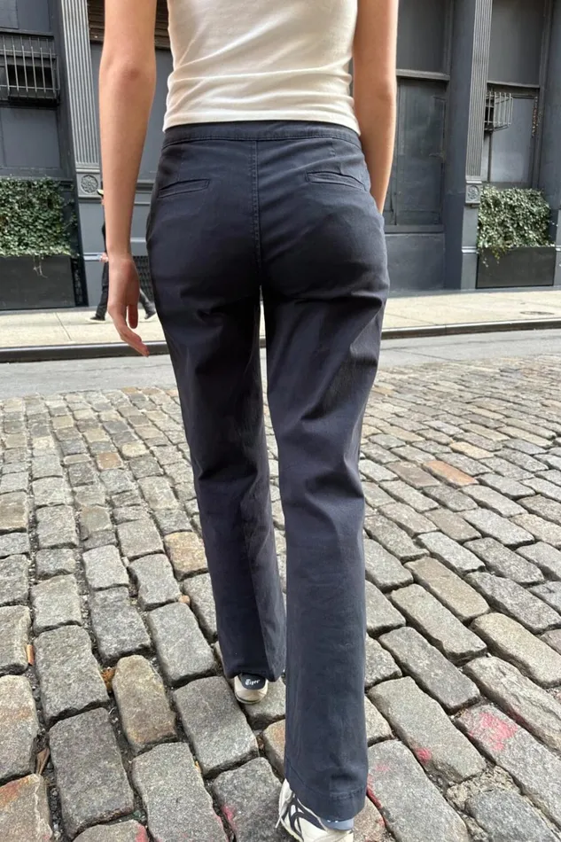 Jada Pants Classic Navy Women Brandy Melville Bottoms