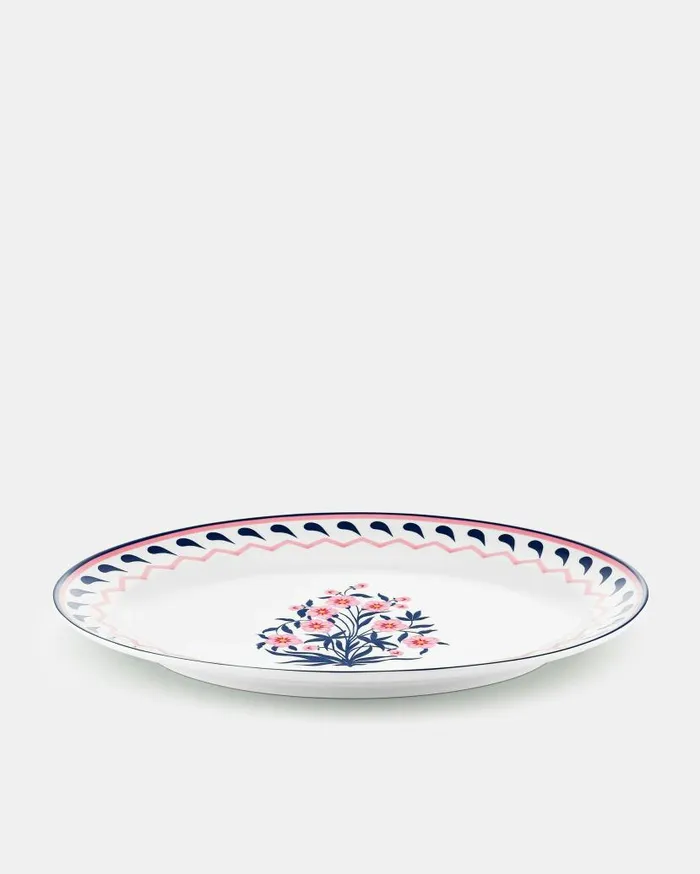 Jaipur Oval Platter Pink Women Aquazzura Dinnerware