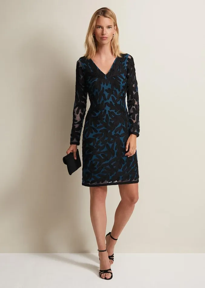 Jasinta Tapework Midi Dress Multicoloured Women Phase Eight Dresses
