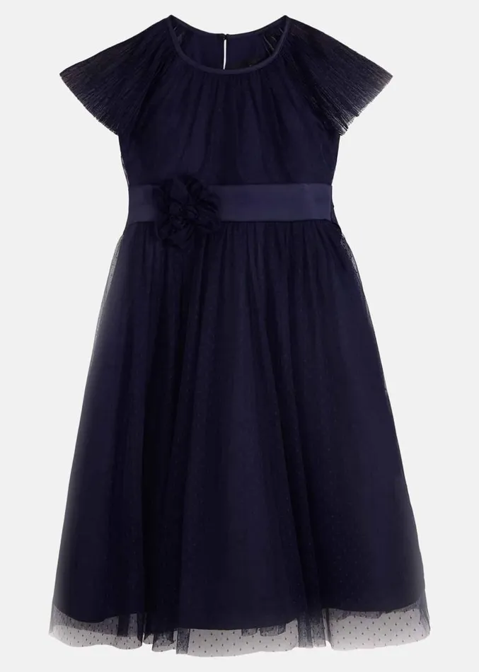 Jasmine Tulle Fit And Flare Dress Navy Women Phase Eight Dresses
