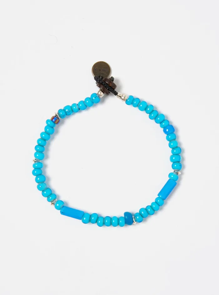 Jewellery Men Universal Works Mikia Bracelet In Blue White Hearts