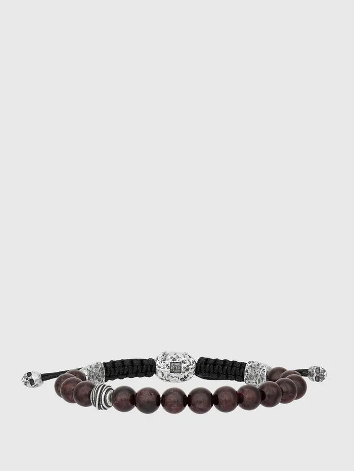 Jewelry Men John Varvatos SINGLESTRAND BEADED BRACELET Silver