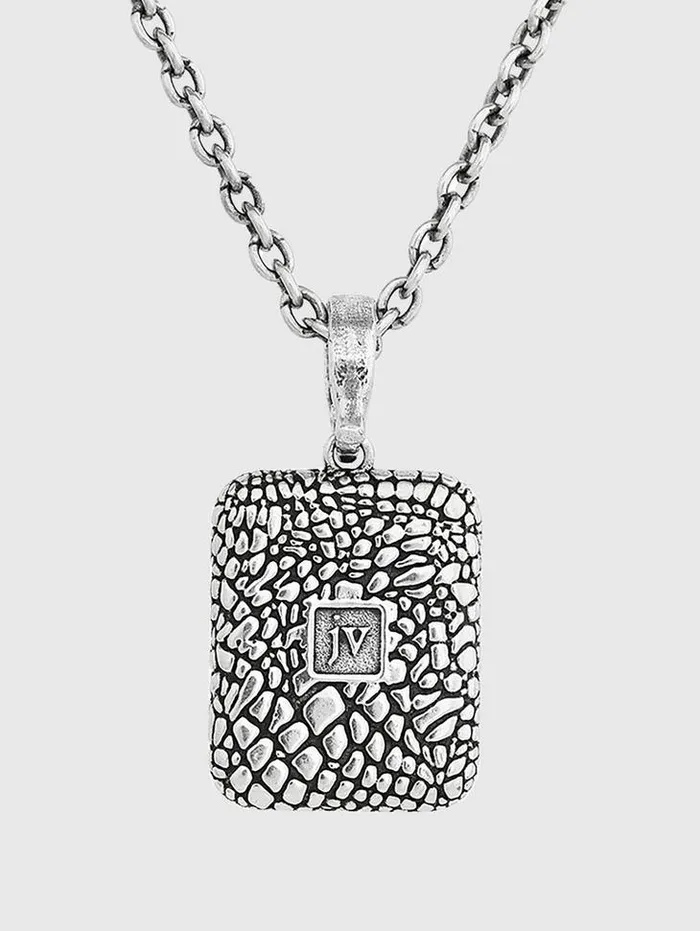 Jewelry Men John Varvatos SNAKESKIN PENDANT NECKLACE Black