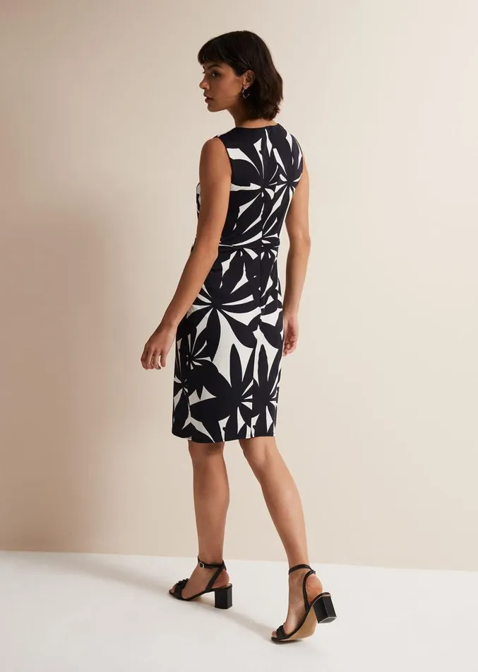 Joanna Bodycon Leaf Dress Navyivory Women Phase Eight Dresses