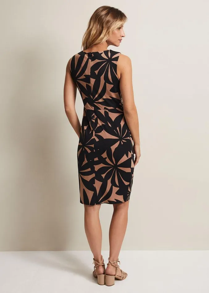 Joanna Leaf Print Bodycon Mini Dress Blackmulti Women Phase Eight Dresses