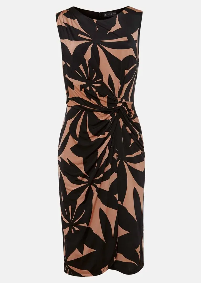 Joanna Leaf Print Bodycon Mini Dress Blackmulti Women Phase Eight Dresses