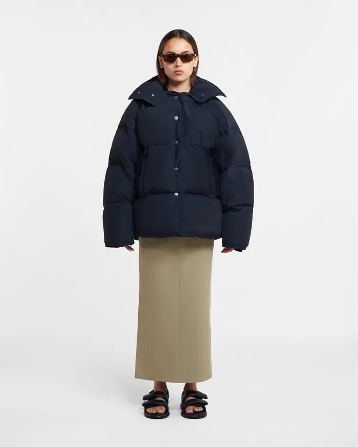 Jolyn Tech Poplin Puffer Jacket Off Black WomenMen Nanushka Outerwear