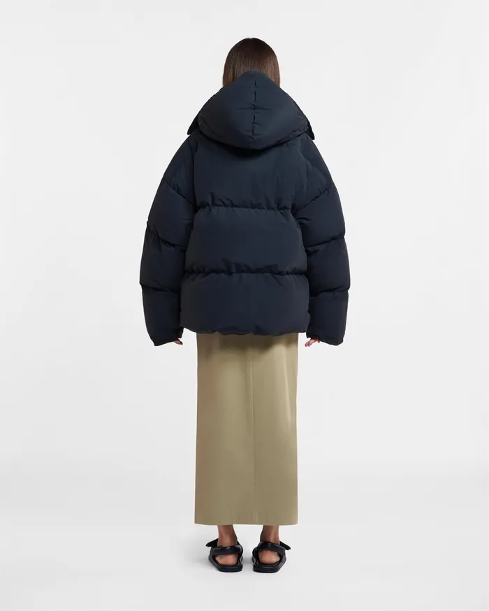 Jolyn Tech Poplin Puffer Jacket Off Black WomenMen Nanushka Outerwear