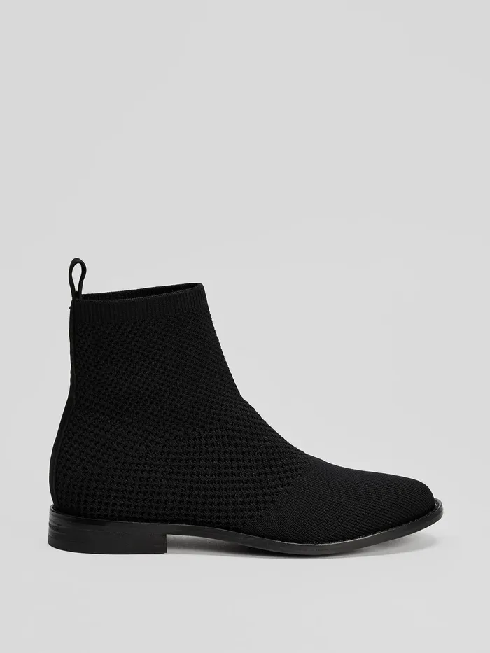 Jude Recycled Stretch Knit Bootie Black Women Eileen Fisher Shoes