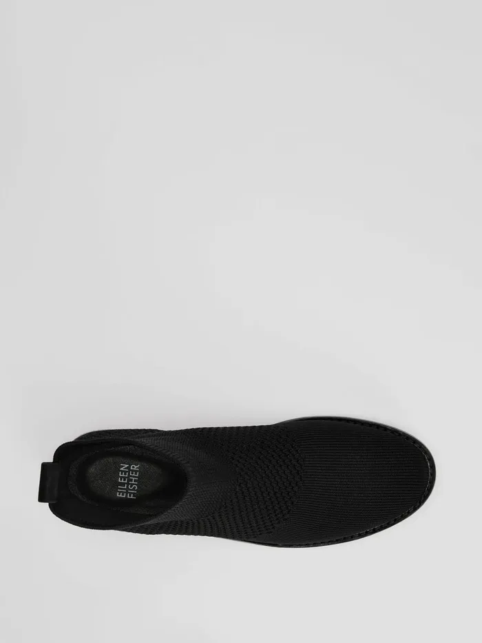 Jude Recycled Stretch Knit Bootie Black Women Eileen Fisher Shoes