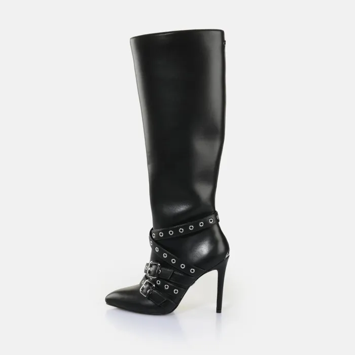 Juliet Belt Boot Black Buffalo Boots and AnkleBoots