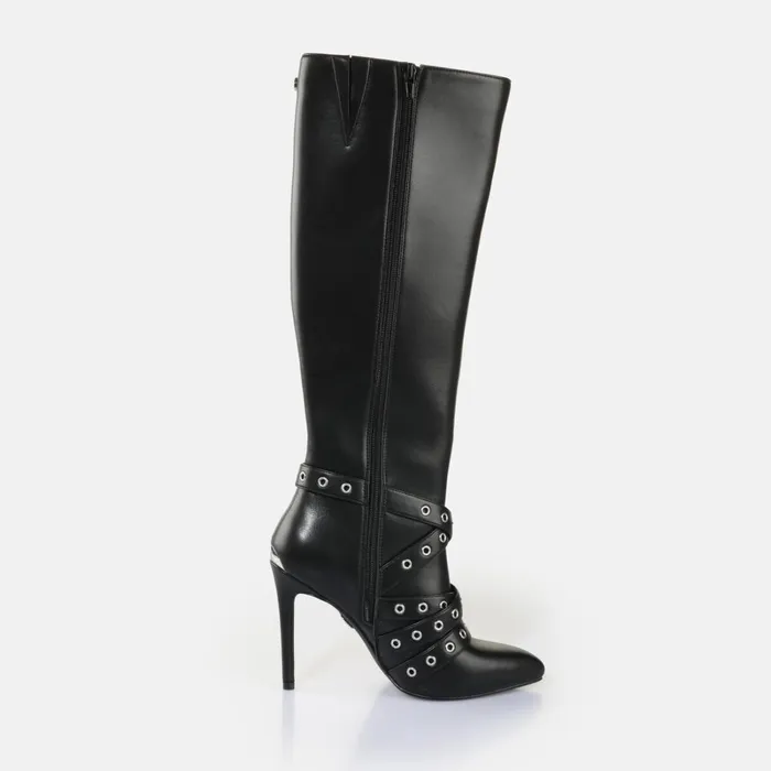 Juliet Belt Boot Black Buffalo Boots and AnkleBoots